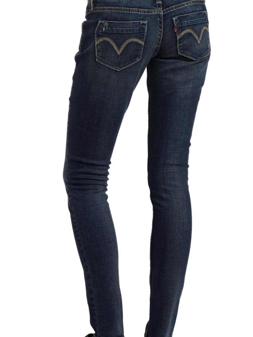 Levi's Women's 524  Dark Skinny Jeans with Distressed Knees Size 5